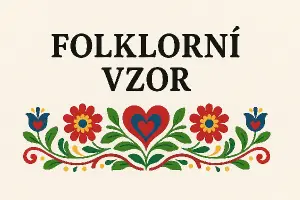 Udělej folklorní vzor jako podtržení textu