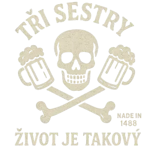 Motiv na styl tři sestry, jejich znak, a nápis život je takový. Někde v rohu menším písmem napsáno nade in 1488