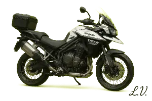 Bude tam motorka Triumph Tiger 1200 Explorer.Iniciály: L.V.(psacim)Podklad obrazku nebude žádný nebo fosforove žlutý
