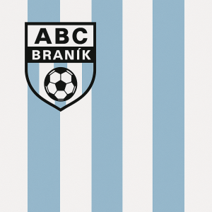 Bílou světle modré pruhy ve stylu fotbalového klubu ABC Braník