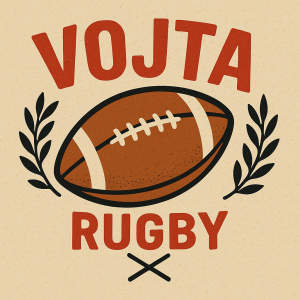 Napis Vojta a rugby tematika. Ta siska neni z rugby ale z americkeho fotbalu. Zmen to prosim