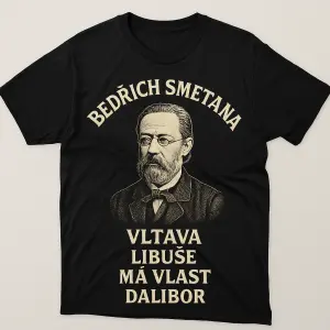 Udělej merch podle bedřicha smetany ale dej tam aji jeho skladby např. Vltava nebo libuše