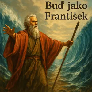 Mojžíš který rozhrnuje moře, věta: Buď jako František