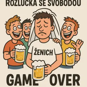 Nějaký vtipný text a obrázek na rozlučku se svobodou
