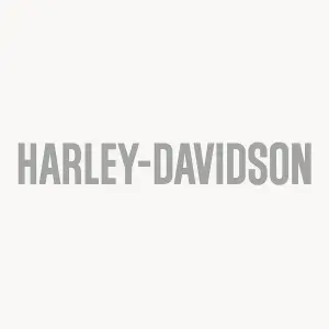 Vygeneruj napis harley-davidson moderni v jednom radku, svetle sedy text tak jako to pouzivat harley u modernich napisu