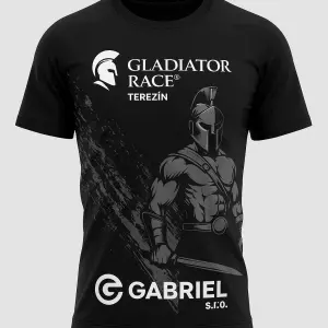 návrh sportovního trička na gladiator race Terezín. Budeme prezentovat firmu Gabriel s.r.o. - prosím najít vše z interne
