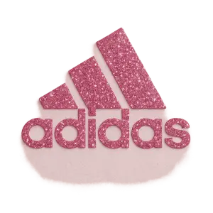Růžový třpytivý dámské Adidas logo