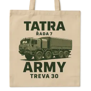Armádní vozidlo Tatra řada 7 ARMY Treva 30 potisk na tašku