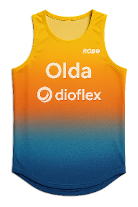 Vytvoř mi běžecký dres který budu mít na běhání pro radost, zakomponuj tam logo dioflex a robe na rukáv, a jméno Olda