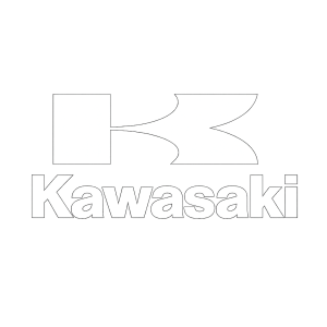 Logo Kawasaki bílé