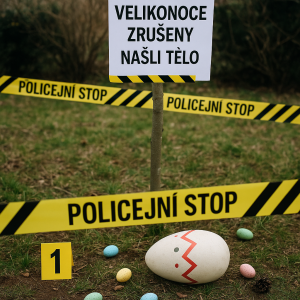 místo činu ,text: VELIKONOCE ZRUŠENY - NAŠLI TĚLO