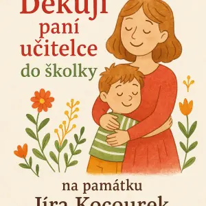 poděkování paní učitelce do školky od kluka se jménem Jíra Kocourek na památku