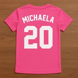 chci dres pro dceru, kde bude její jméno Michaela a číslo 20
