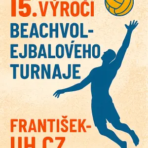 vytvor mi grafiku k 15. vyroci beachvolejbaloveho turnaje https://frantisek-uh.cz/
