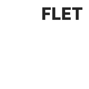 logo FLET pouze písmo do pravého horního rohu