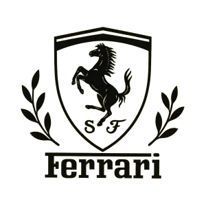A teď logo ferarri a ještě tam k tomu dej takové ty lístky na větvičce okolo ale jen málo