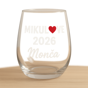 Udelej na sklenicku napis MIKUL❤️VE 2026 se jmenem Monča sklenicky budou na rozlucku se svobodou