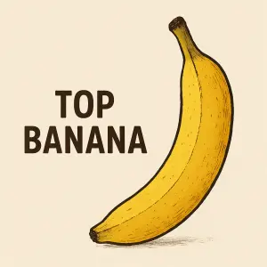 Idiom top banana jednoduchy, popis top banana a zluty banan