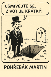 Pohrebak Martin něco vtipného obrazek vtipný text