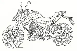chtěl bych na zada obrazek motorky cf moto 125 nk který bude nej obkreslený