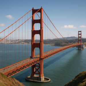Most golden gate bridge v realné podobě včetně pozadí.