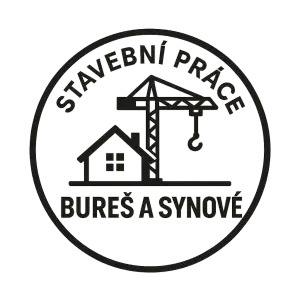 Vytvoř logo kruh stavební práce Bureš a synové moderní