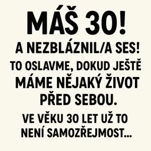 vtipný text k oslavě 30narozenin