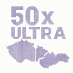 tečkovaná mapa cz sk ve tvaru 50 x ULTRA