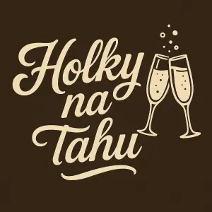 Text Holky na tahu? nějaký pěkný stylový písmo