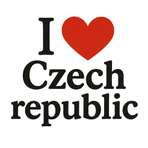 Nápis “I ♥️ Czech republic”