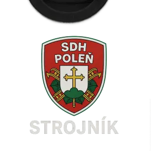 Na přední straně bude znak SDH Poleň a nápis STROJNÍK