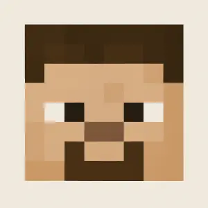 Minimalistický Minecraft design obličeje pro muže