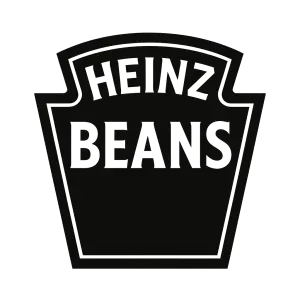 logo heinz beans, aby byl černý