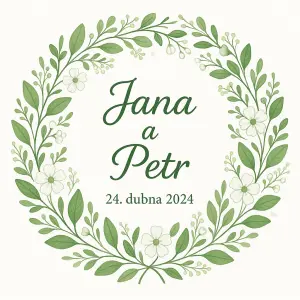 Chci aby celý motiv byl do zelena a bíla, mám to jako dárek na svatbu a tak chci aby tak bylo nějaké kvíti do kruhu