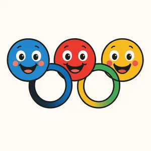olympijské kruhy veselé pro děti