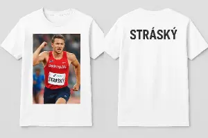 ahoj, chtěla bych bílé tričko na přední straně bude fotka desetibojaře Viléma stráského, ze zadu na zádech bude Stráský,