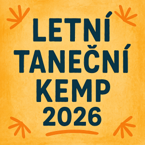 Letní taneční kemp 2026 nápis