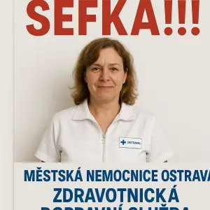 hele, chci tam proste napis ŠÉFKA!!! pod tím MĚSTSKÁ NEMOCNICE OSTRAVA a pod tím napsáno ZDRAVOTNICKÁ DOPRAVNÍ SLUŽBA...