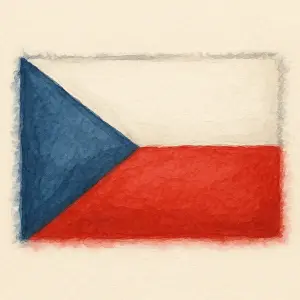 ČESKÁ VLAJKA ROZMAZANÉ OKRAJE, KRESLENÁ