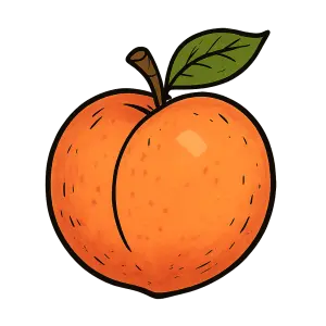 kreslený obrázek broskve bez pozadí