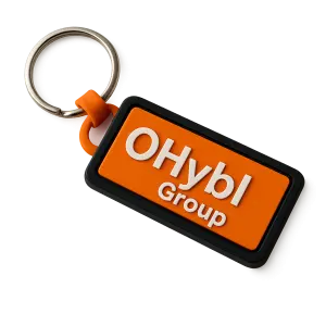 Klíčenku chci mít oranžovo-černou a na něm napsáno OHybl Group