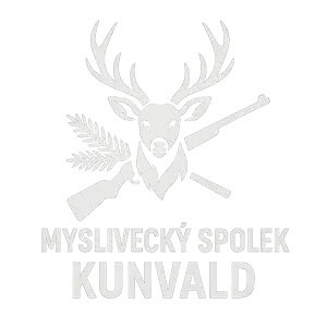Vytvoř jednoduché bílé logo pro Myslivecký spolek Kunvald