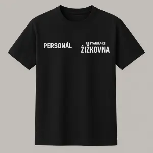 Chci pracovní tričko pro zaměstnance. Restaurace se jmenuje Restaurace Žižkovna