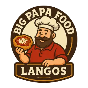 Logo fast food trucku na domácí langoše s názvem "Big Papa Food"