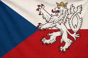 Česká vlajka s českým lvem