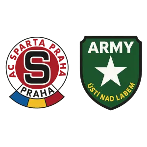 Znak fotbalové sparty a znak Army Ústí nad Labem
