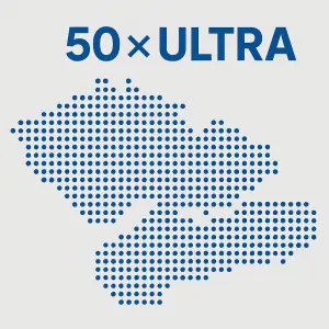 tečkovaná mapa CZ SK ve tvaru 50 text 50 x ULTRA