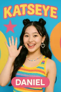 název K-pop skupiny Katseye a její členku Daniel s jejím jménem. Ať je to veselý