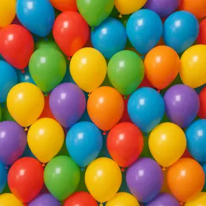 Prázdné barevné balonky všude