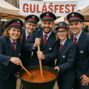 Pracujeme u Českých drah jako průvodčí a jdeme vařit jako tým na gulášfest